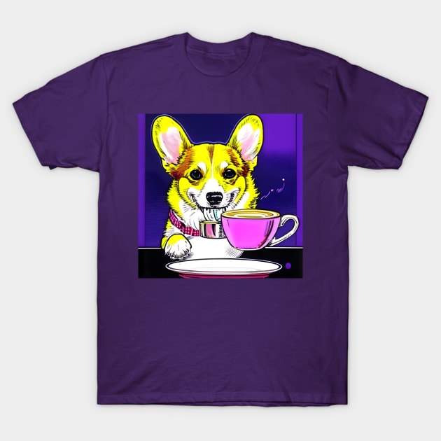 Corgi And Coffee T-Shirt by Megaluxe 